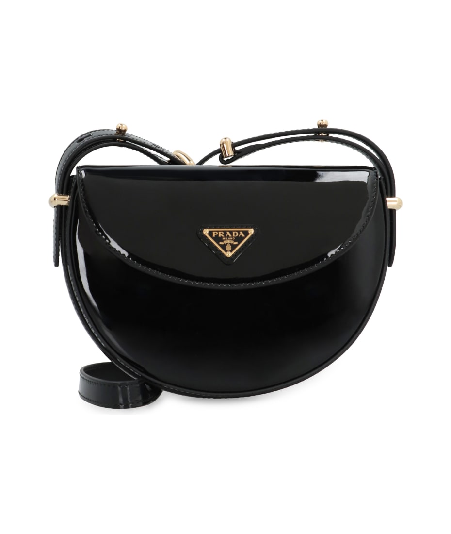 PRADA正規品/関税送料込み Patent shoulder bag Prada Patent Leather Shoulder Bag - Black | Editorialist