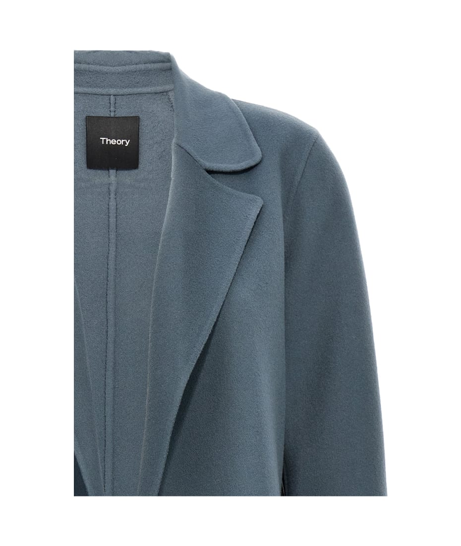 2022✨️Theory現行 Luxe New Divide Clairene Theory Jacket Women's Clairene Wool Coat Luxe New Divide MED