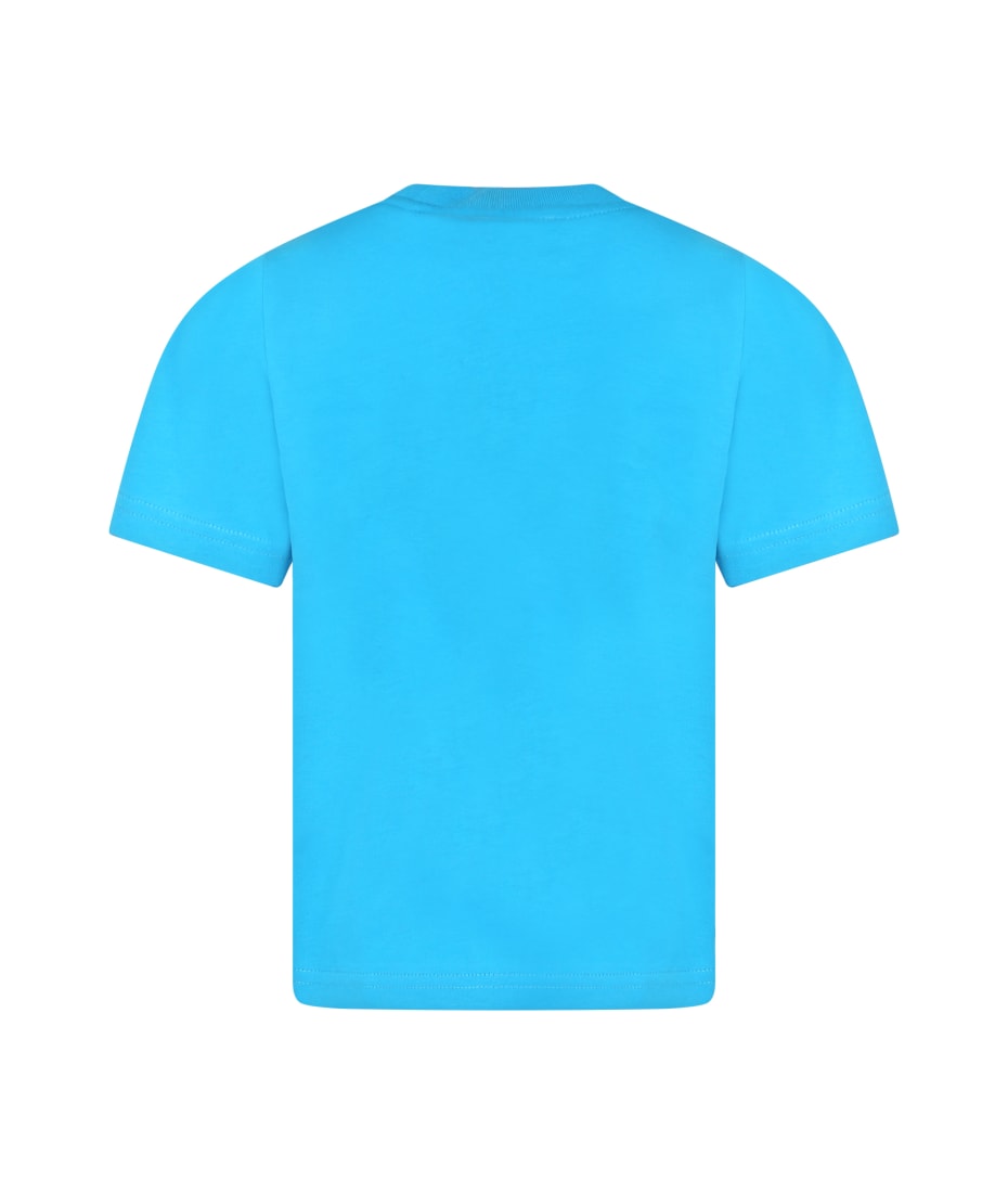 Dsquared2 Sky Blue T-shirt For Boy With Logo - Light Blue