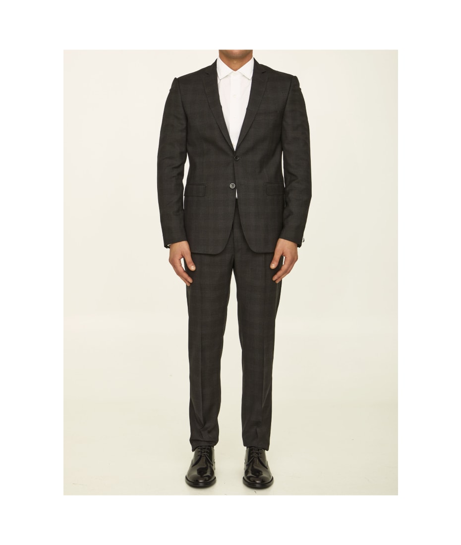 Tonello single-breasted virgin-wool suit - Black