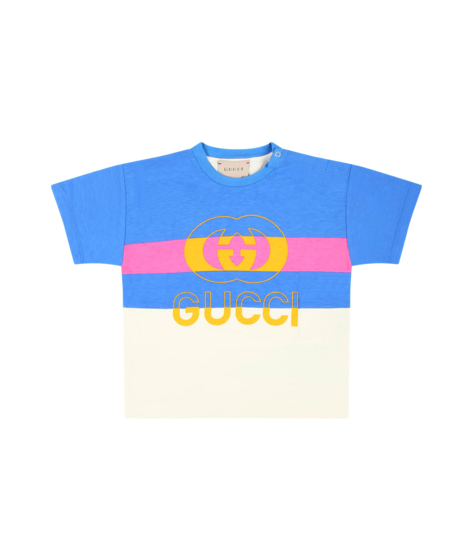 Gucci Multicolor T-shirt For Baby Boy With Gg | italist, ALWAYS LIKE A SALE