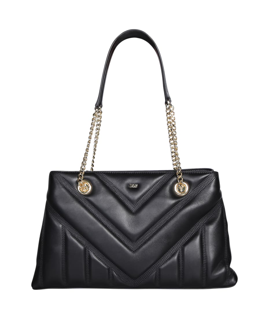 DKNY Paige Mini Ns Cbody, Black/Gold: Handbags