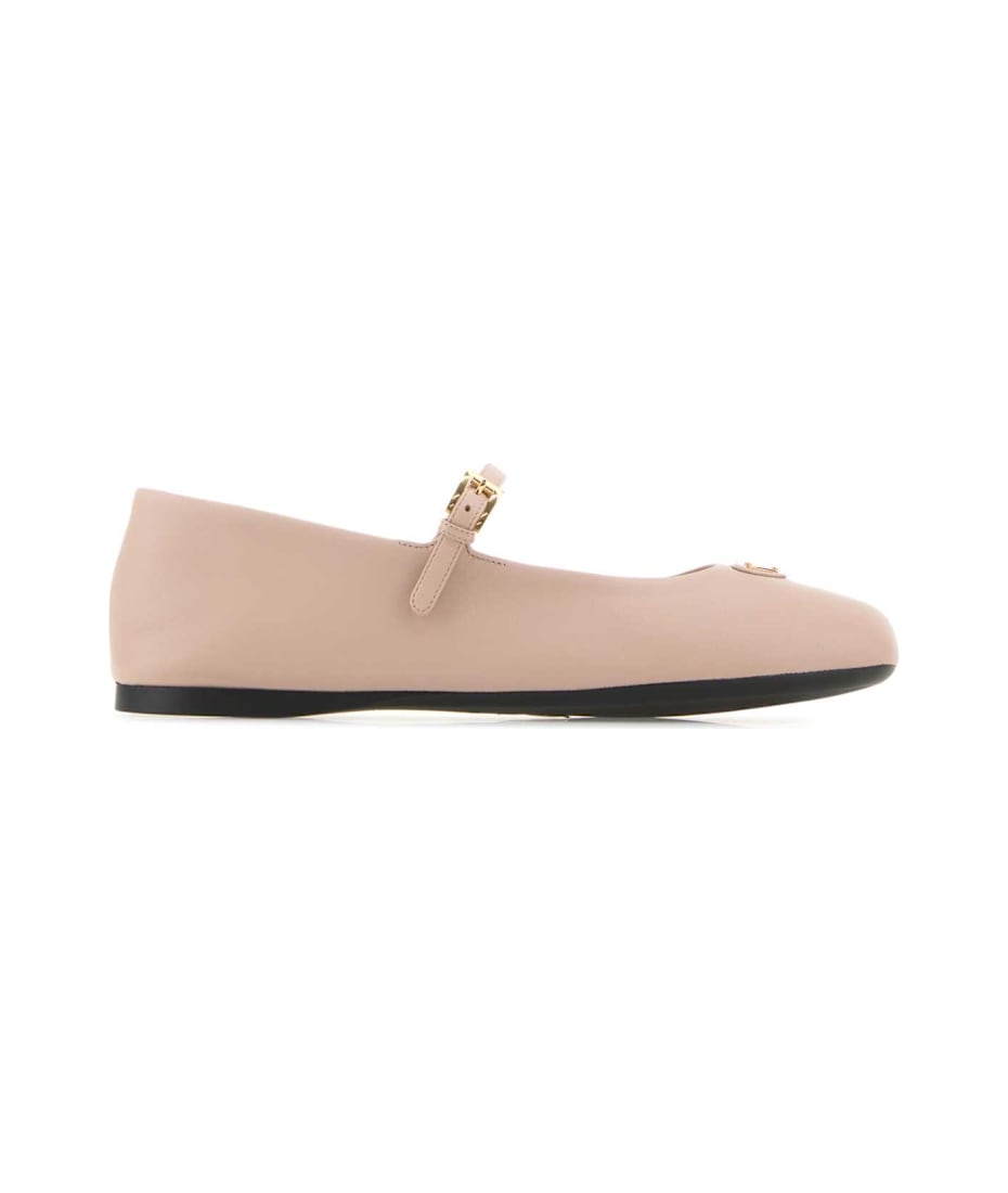 Prada Powder Pink Nappa Leather Ballerinas | italist, ALWAYS