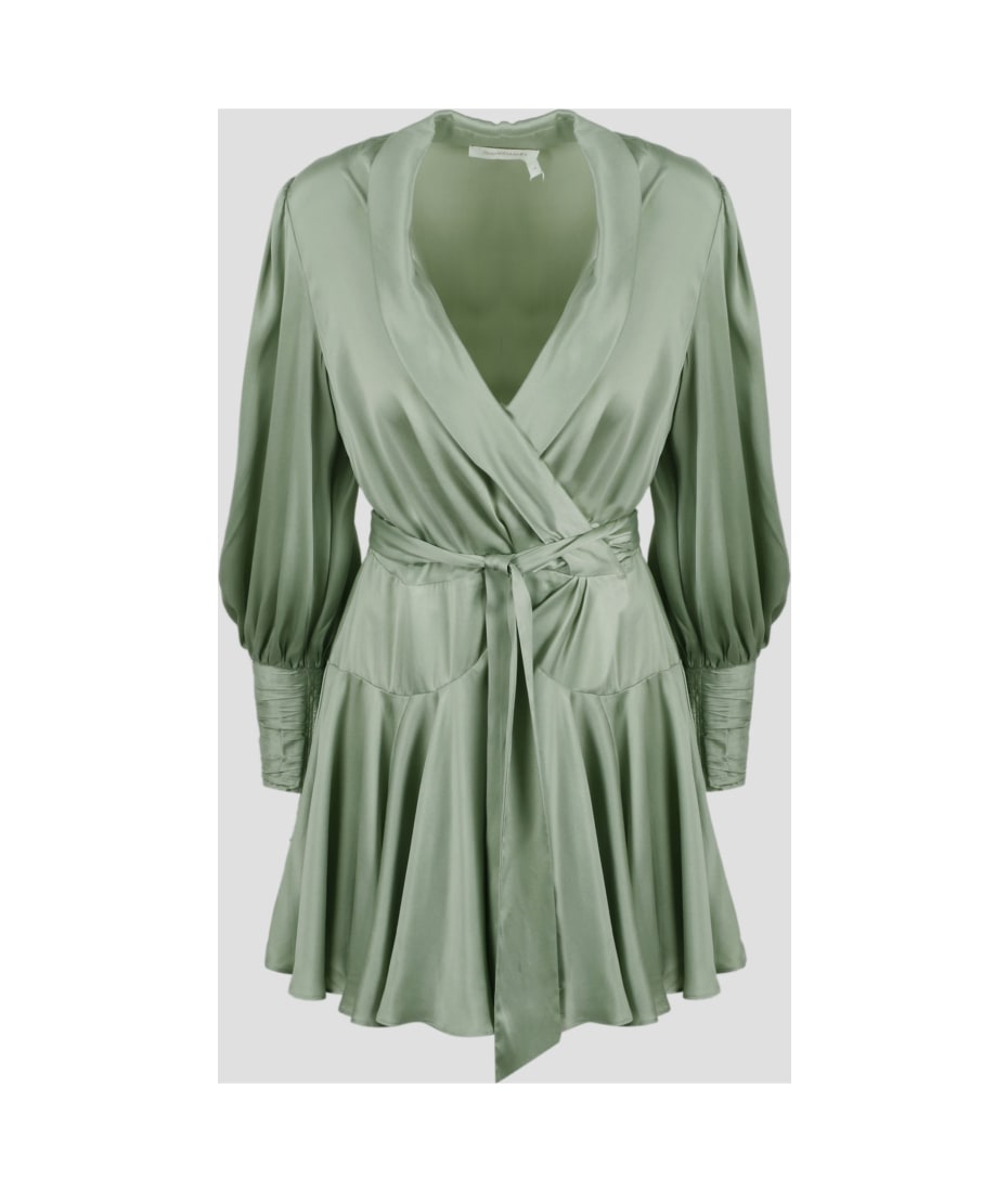 ワンピース Zimmermann silk minidress Zimmermann Draped Stretch Silk Minidress | Saks Fifth Avenue