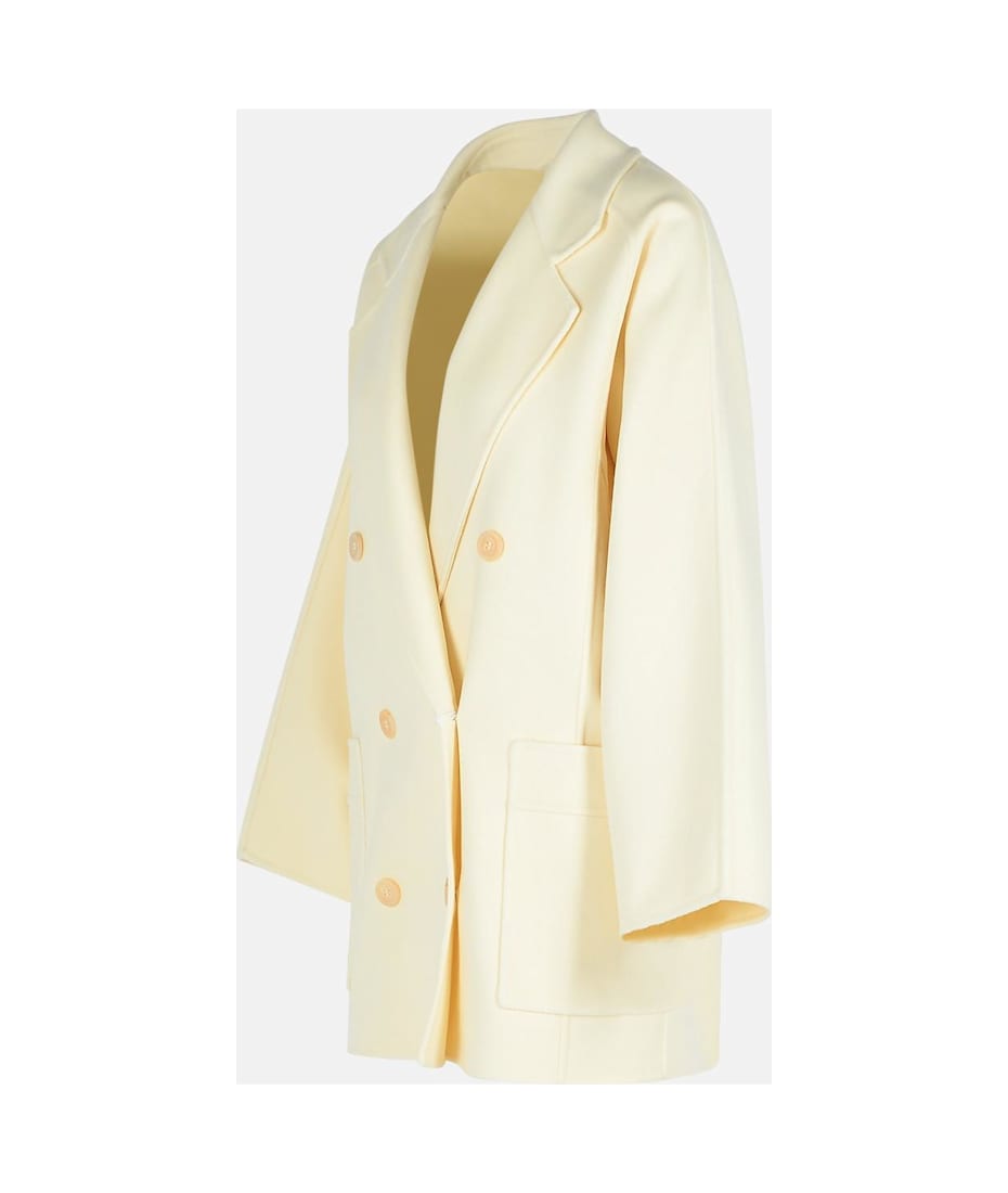 ブルゾン Max Mara Teddy Crop' White Wool Blend Coat Max Mara 'teddy Crop' White Wool Blend Coat | italist