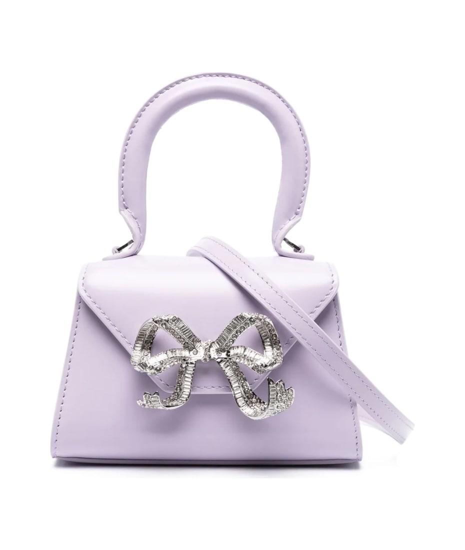 ショルダーバッグ・ポシェット Self-Portrait 'Lilac Leather Mini Bow' Handbag self-portrait Lilac Bow Micro Envelope Bag | italist, ALWAYS