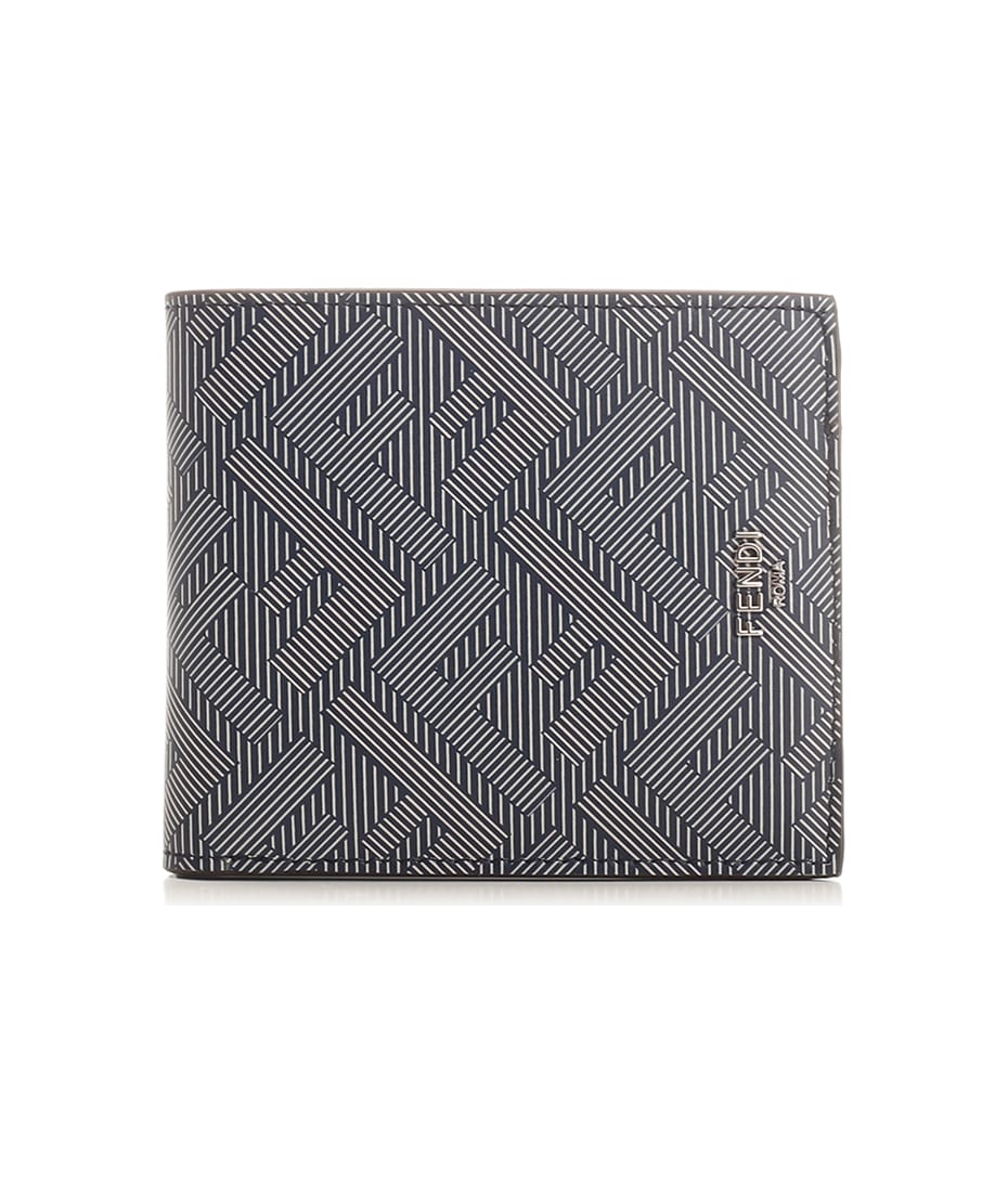 Fendi Shadow Diagonal Wallet in White for Men