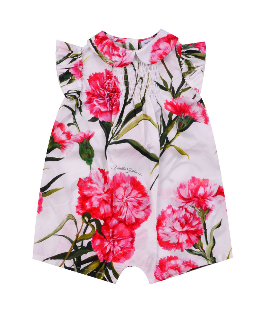 Dolce & Gabbana Romper In Poplin With Carnation Print | italist, ALWAYS  LIKE A SALE