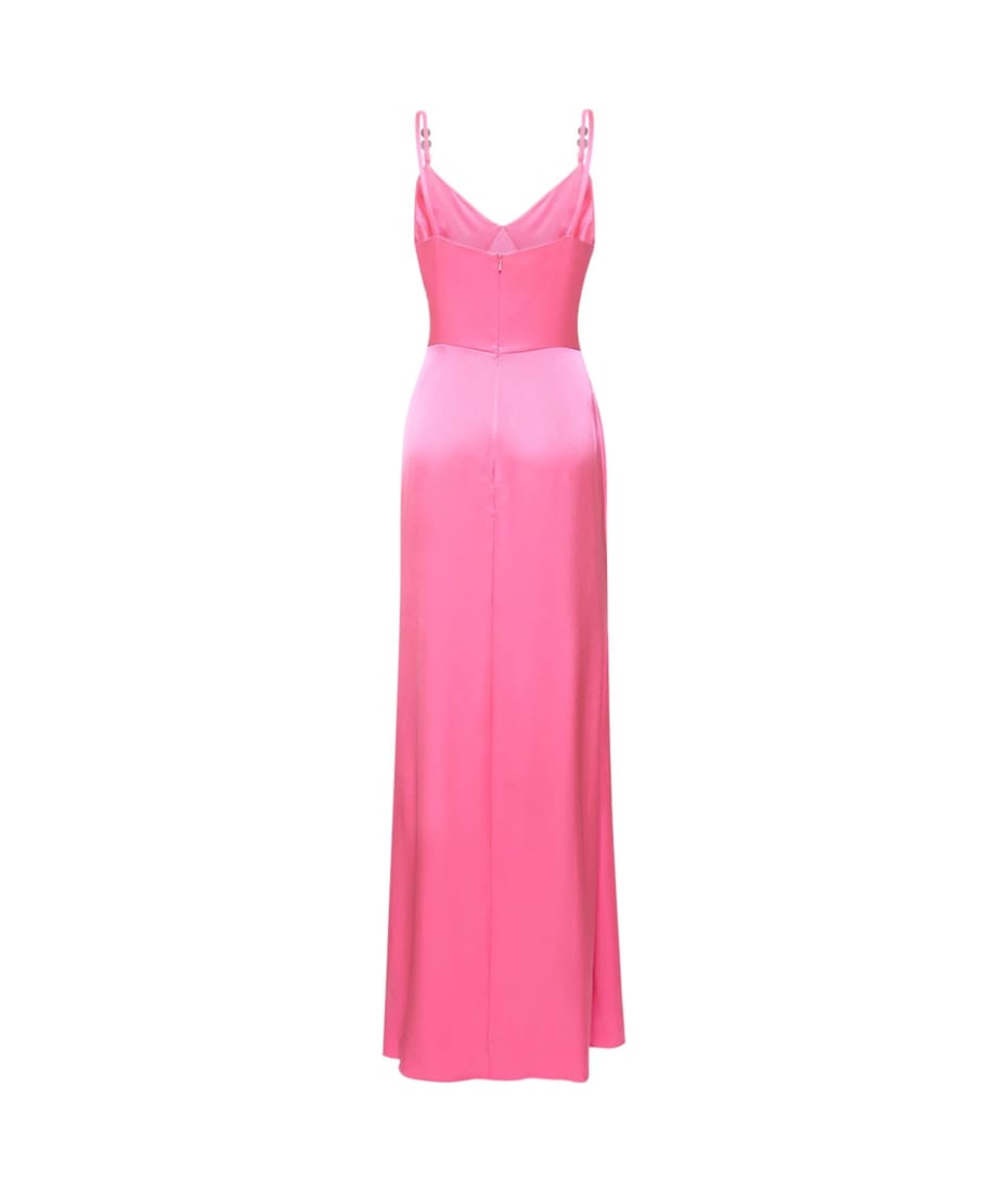 David Koma Pink Satin Long Dress - Pink