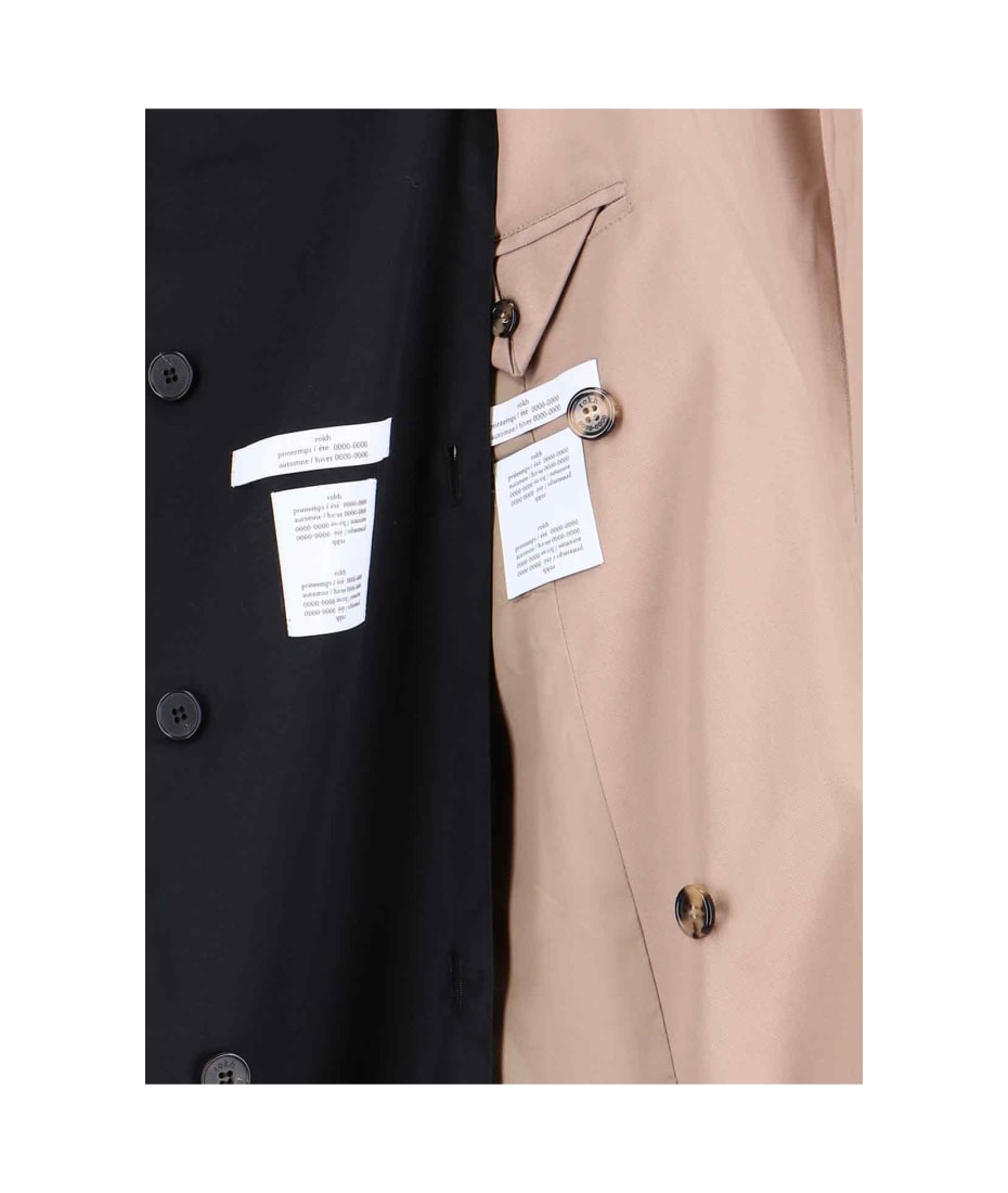 コート ROKH Women Outer R8CA237 VM37BEIGEBLACK Beige rokh DOUBLE LAYER TRENCH COAT | sugar | REVERSIBLE