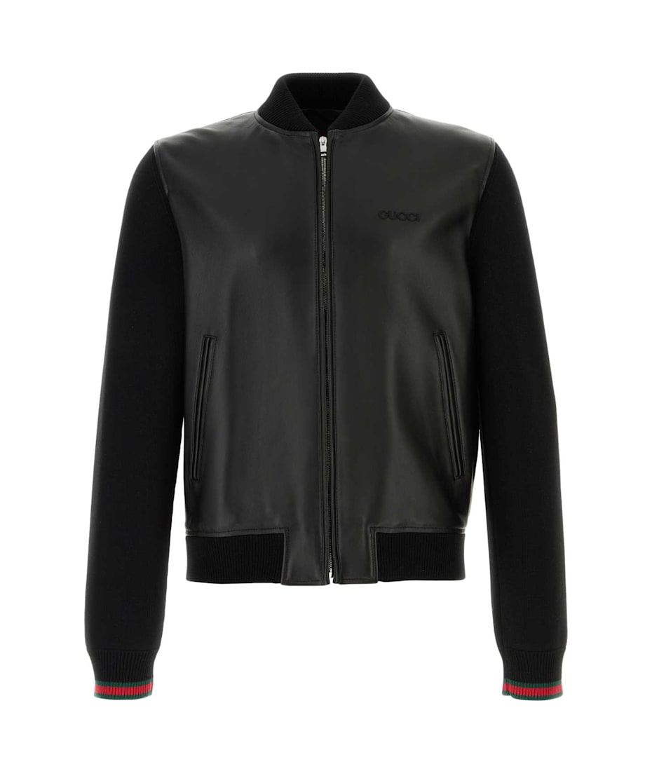 Gucci Leather Bomber Jacket | italist