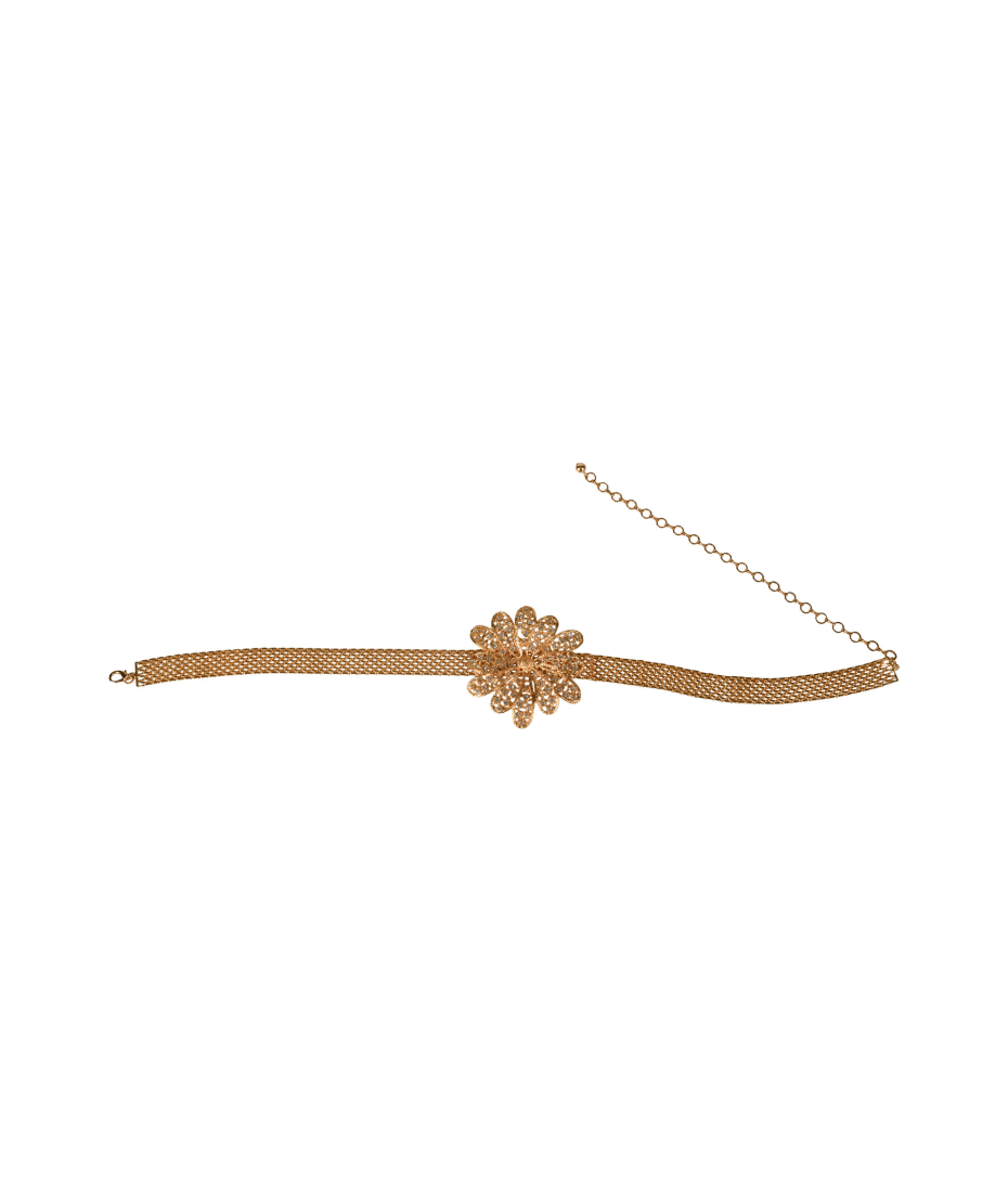 【ALESSANDRA RICH】チェーンベルト Alessandra Rich Floral Detail Chain-link Belt | italist