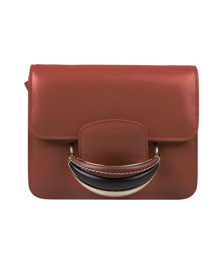 Kattie Leather Crossbody Bag in Brown - Chloe