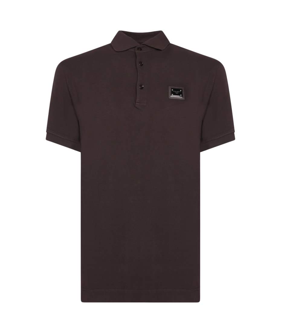 【送料&関税込】Dolce & Gabbana Brown Cotton Polo Shirt Dolce & Gabbana Cotton Polo Shirt | Brown | FARFETCH