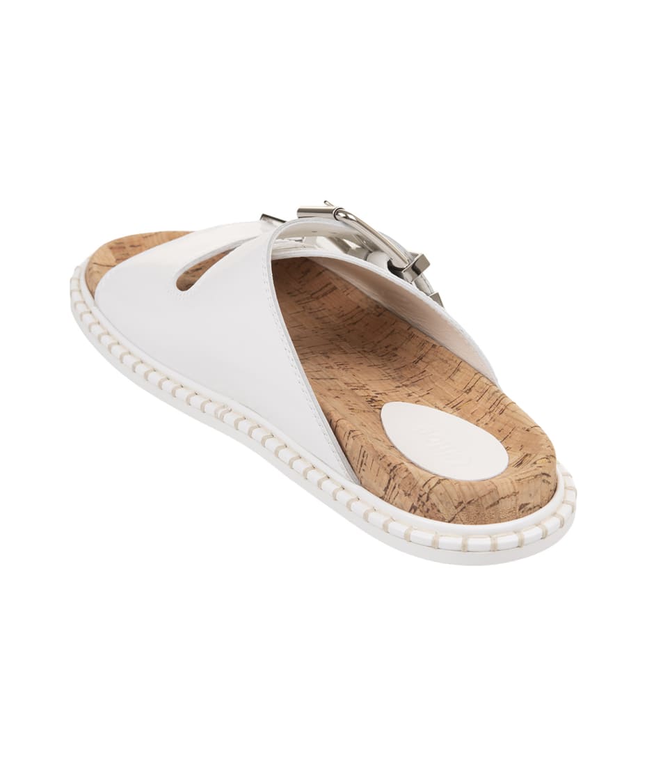 Chloe レヘッカ スリッホン スライト CHC24U02EDI 100 Chloé White ''rebecca'' Sandals | italist