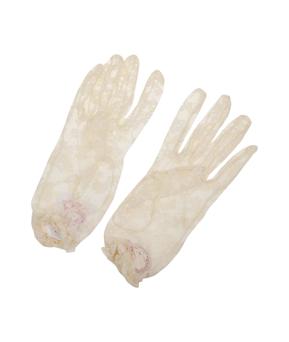 手袋 VALENTINO CREAM MESH GLOVES Valentino Garavani Cream Mesh Gloves | italist