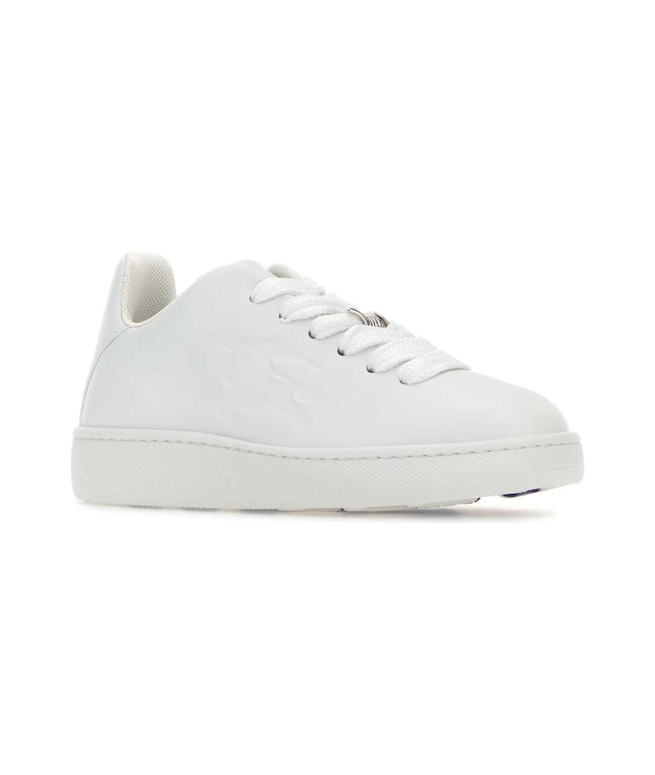 Burberry White Leather Sneakers | italist