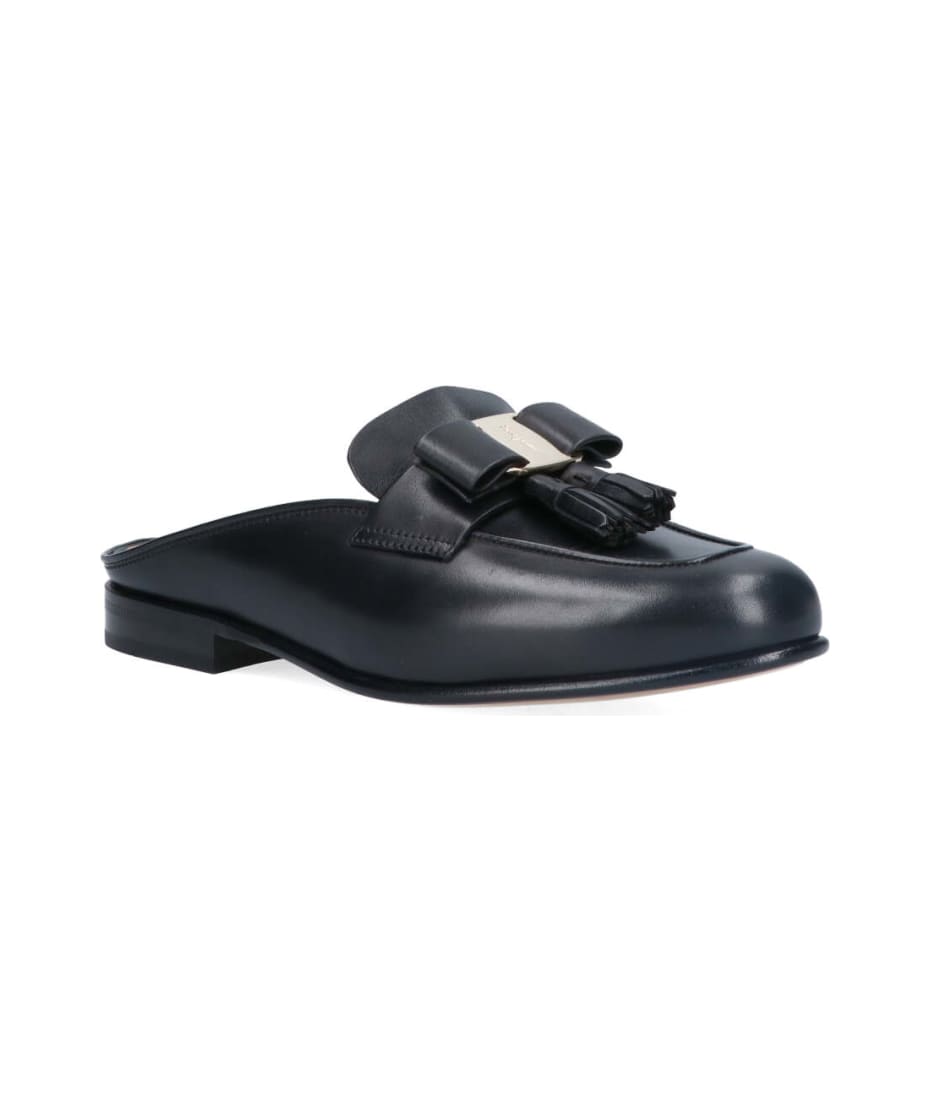 【SALVATORE FERRAGAMO】VARA BOW MULES Salvatore Ferragamo Pre-Loved Vara Bow mules for Women