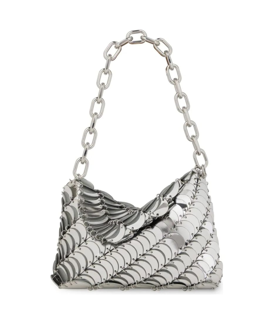 【関税込み】Purse - Rabanne - l - Silver silver sparkle discs Large bag | Rabanne