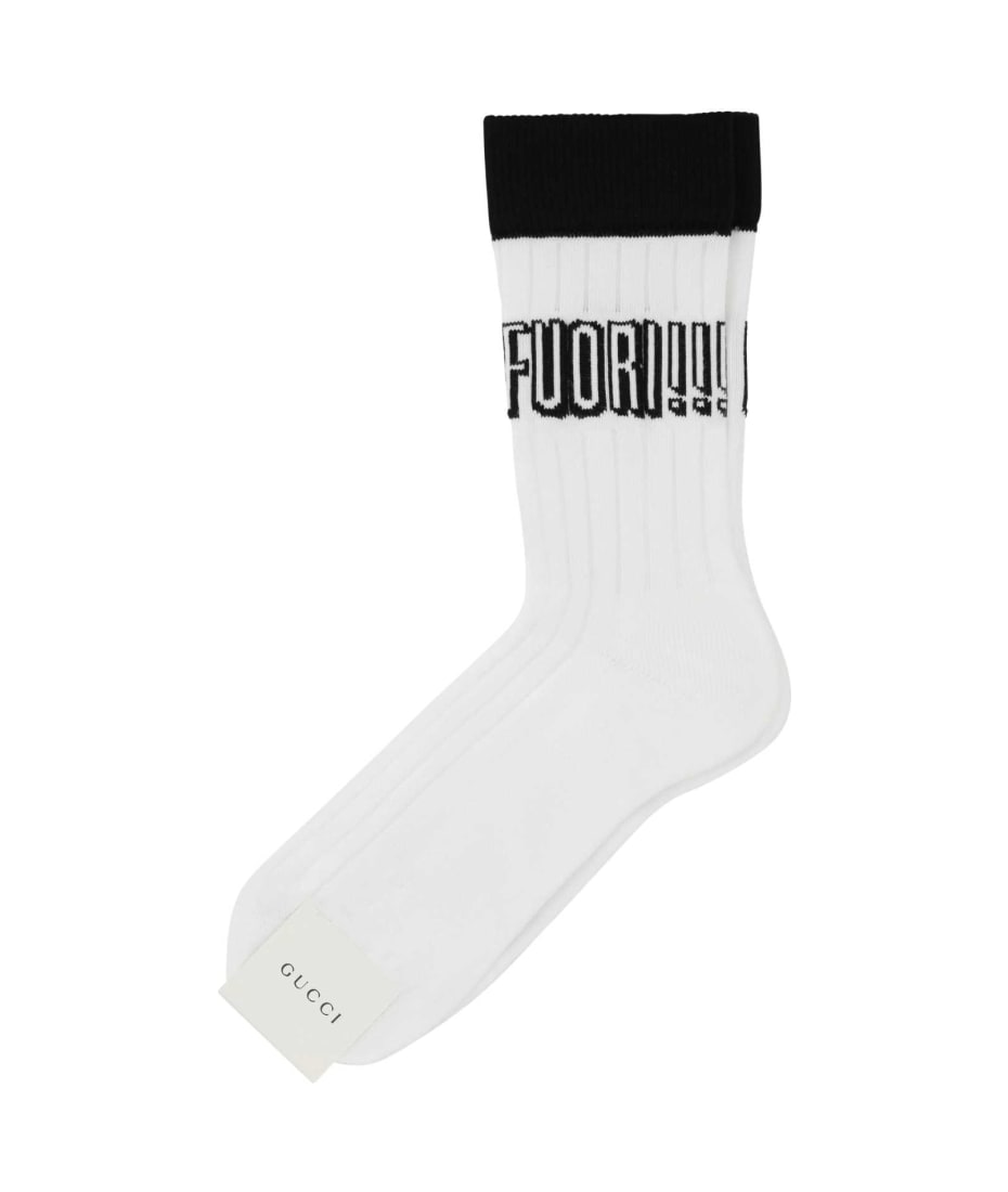 タイツ・ソックス Gucci White Cotton Blend Socks 796529_4GAG7_9000_001_100_0000