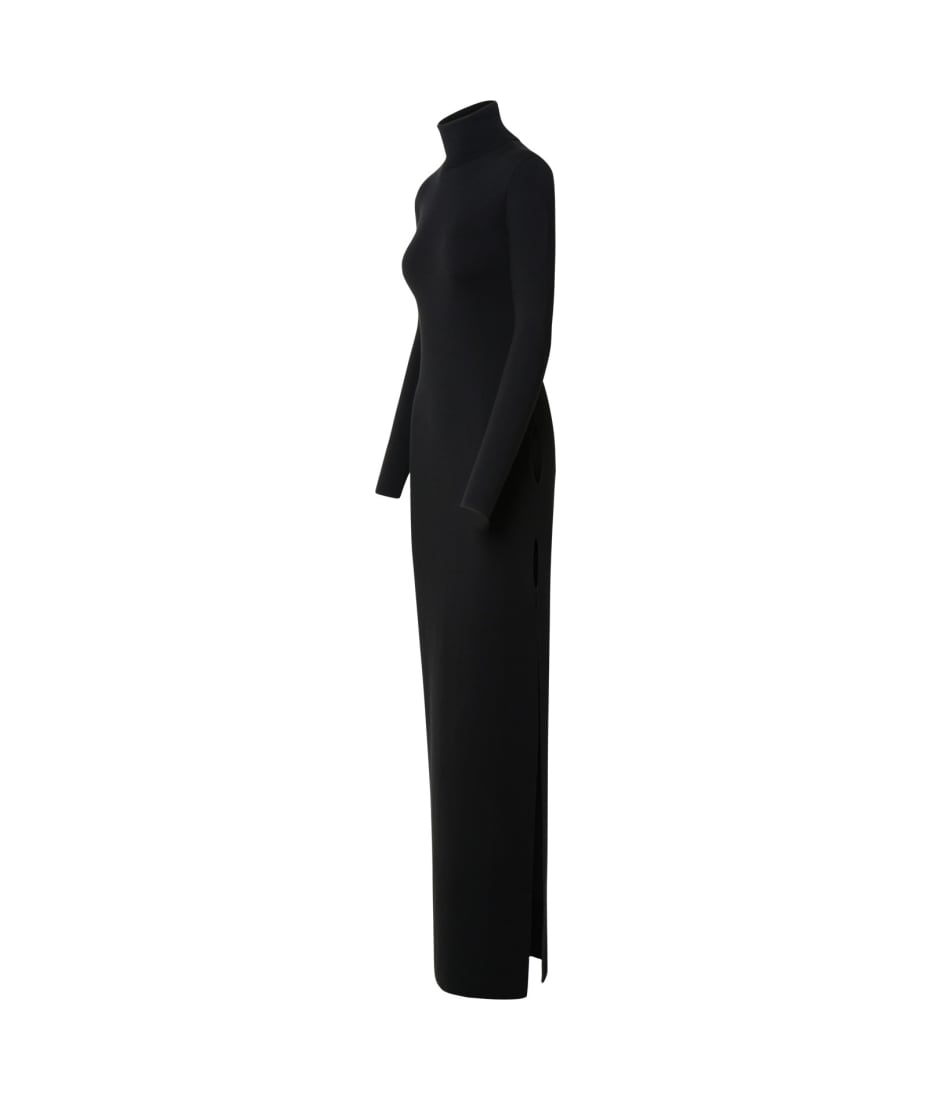 ワンピース Saint Laurent FW23 Black wool long dress (756253YAZA2 1000) Saint Laurent Wool Long Dress 756253.YAZA2-1000 NOIR | IlDuomo