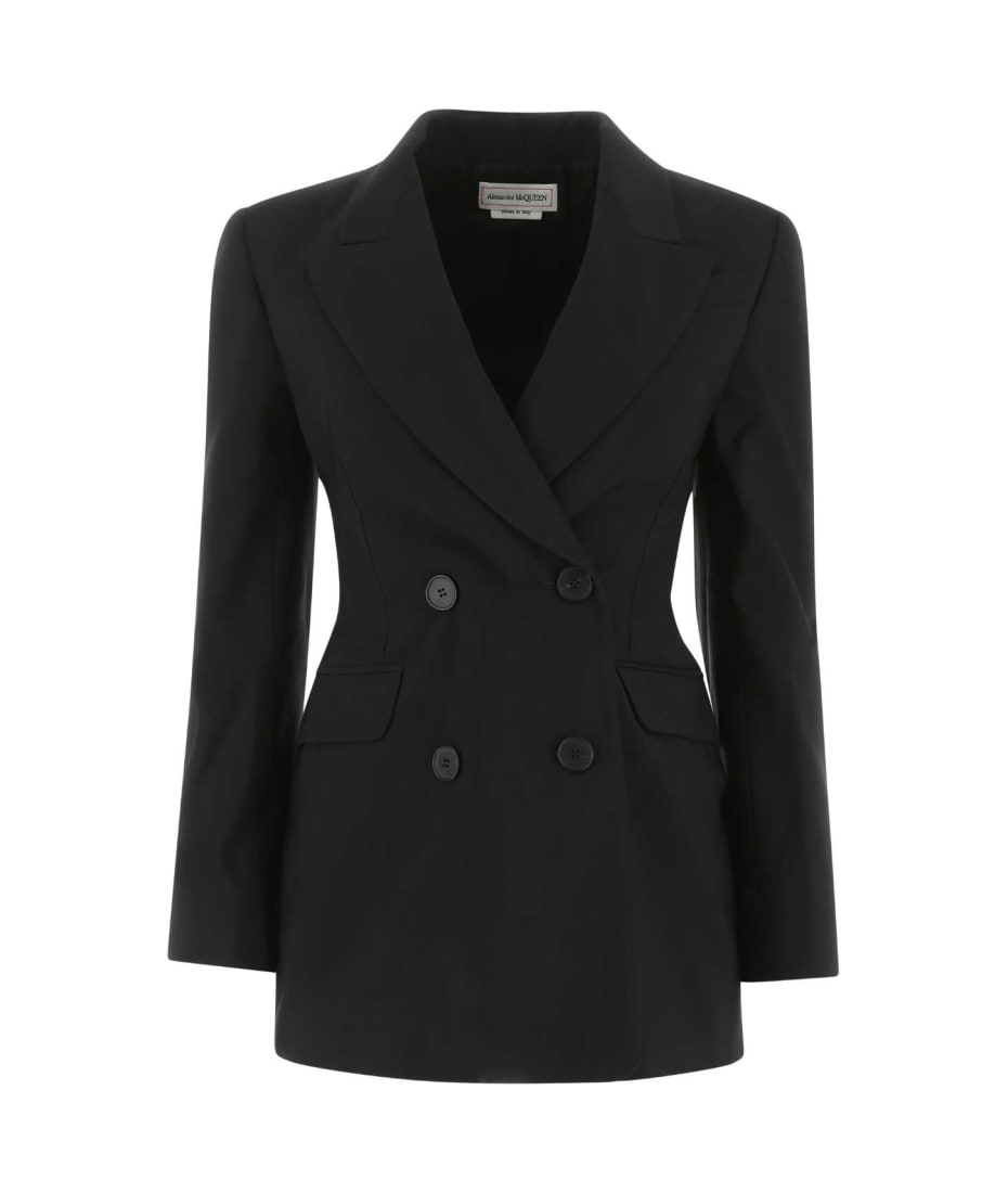 ジャケット ALEXANDER MCQUEEN Black Wool Blend Blazer Wool and mohair blazer in black - Mc Queen | Mytheresa