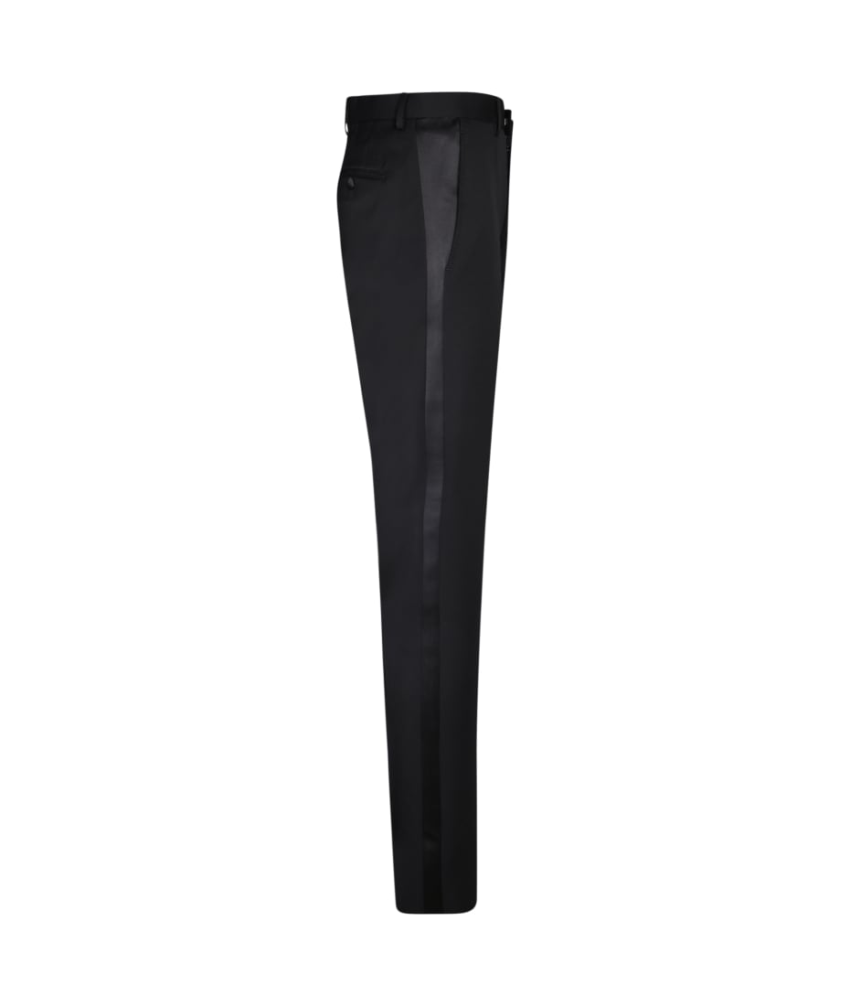 Cigarette fit wool tuxedo pants - Lanvin - Men