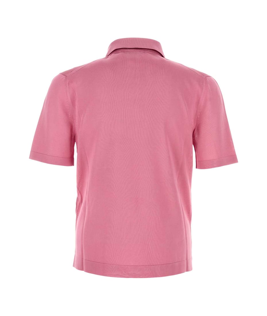 Gucci Pink Silk Polo Shirt | italist