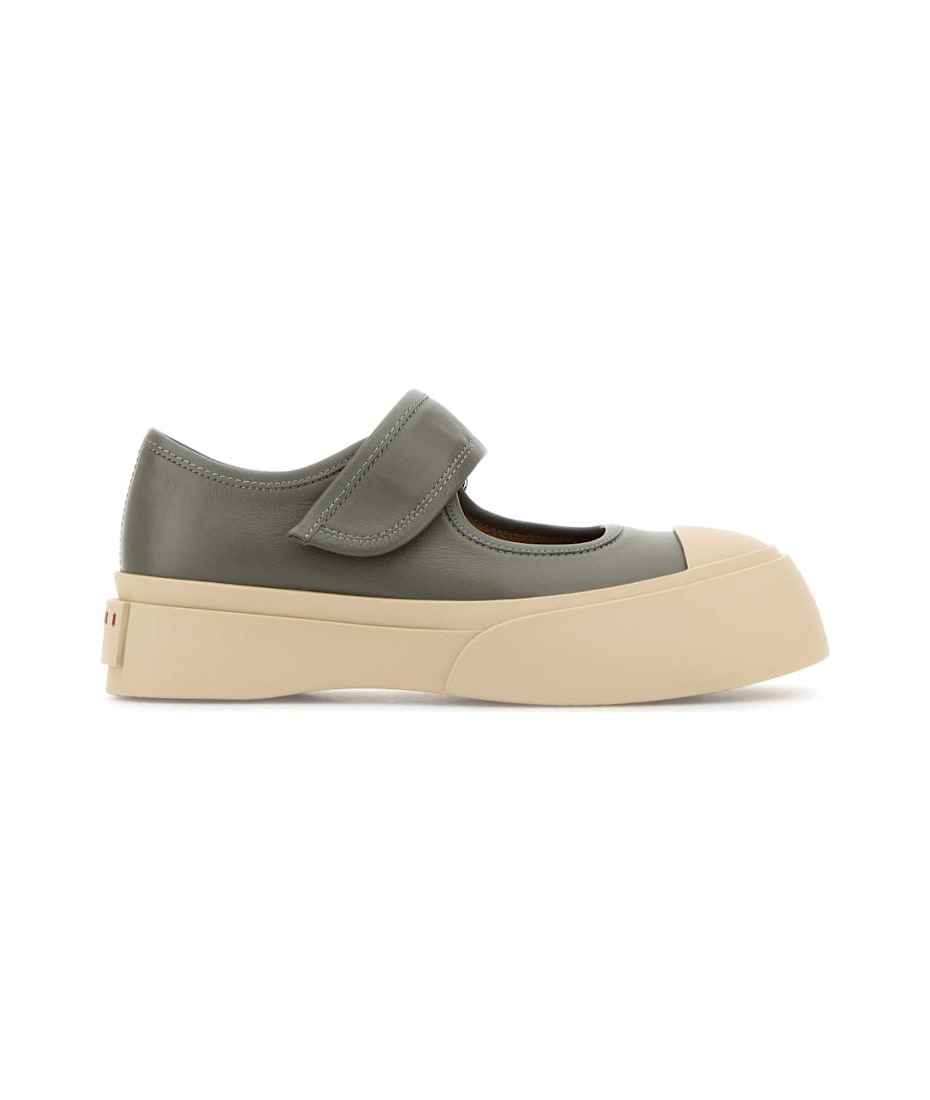 スニーカー Marni Grey Leather Mary Jane Sneakers Marni Grey Leather Mary Jane Sneakers | italist