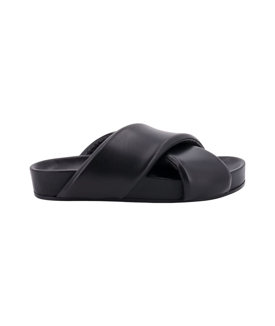 Jil Sander Sabot Leather Sandals - Farfetch