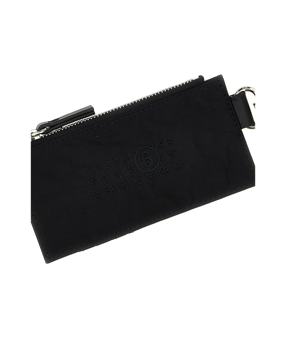 【MM6 Maison Margiela】 Signature Embossed Card Holder Black Maison Margiela Embossed Card Holder — MODA