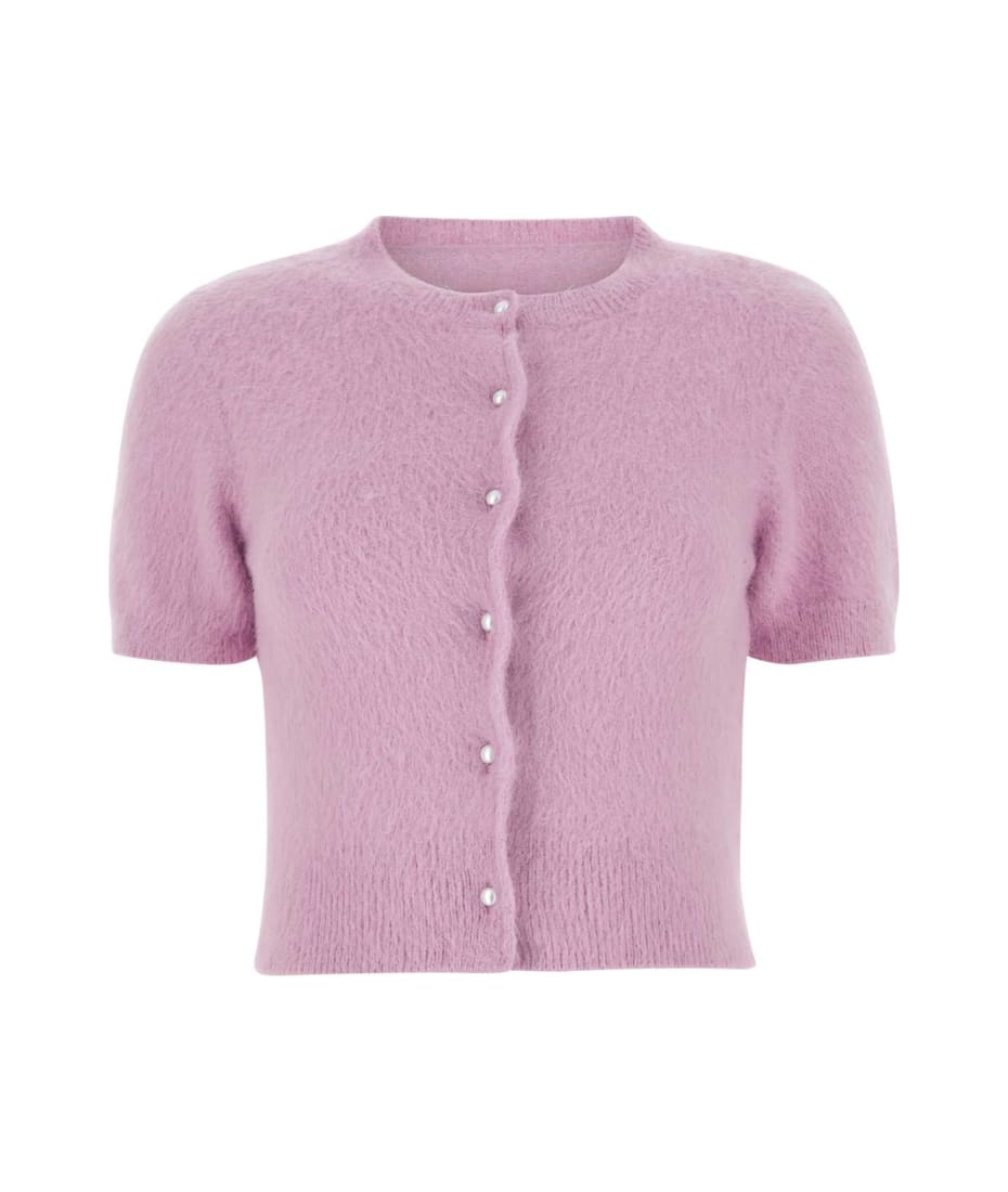 【送料&関税込】Maison Margiela Lilac Angora Blend Cardigan Maison Margiela Lilac Angora Blend Cardigan | italist