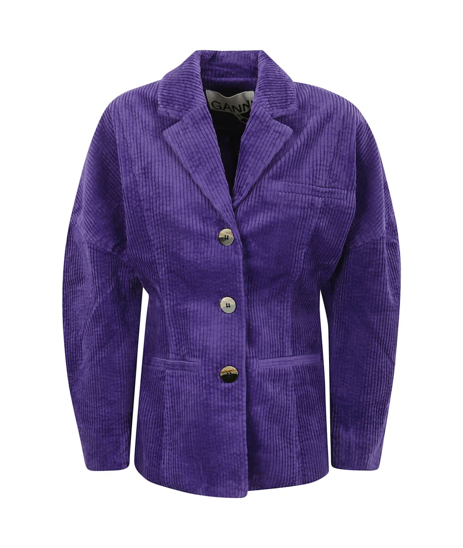 Ganni corduroy Purple Corduroy Blazer italist