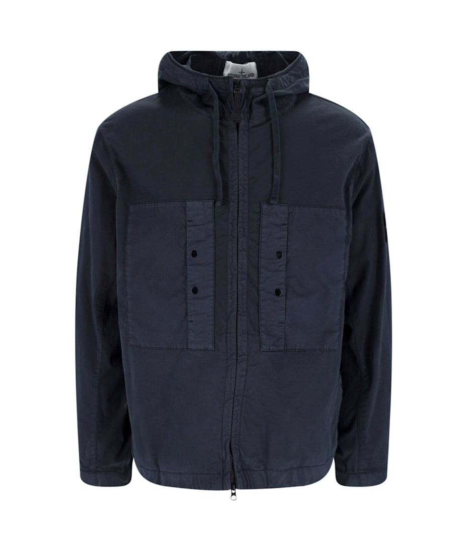 Stone  ジップ ロゴ フーディ Stone Island Logo Zip Jacket | italist