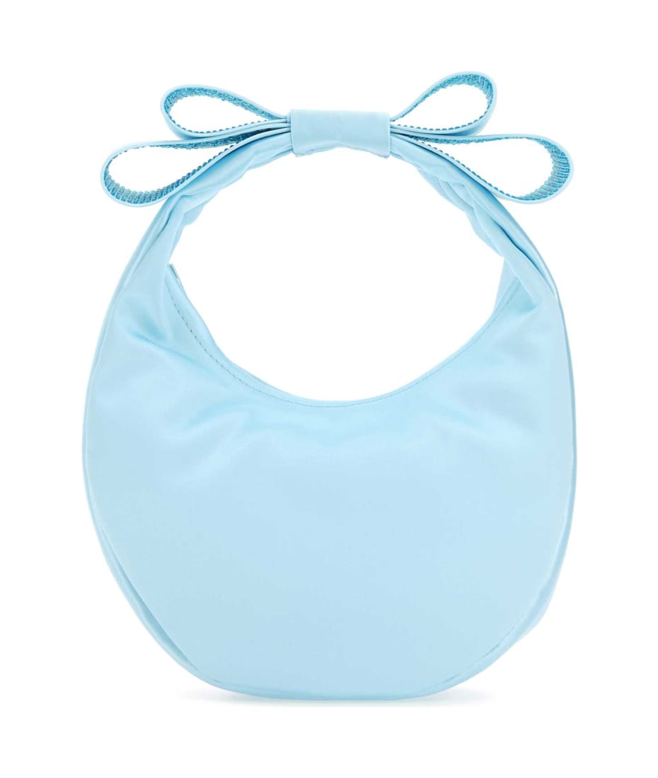 トートバッグ MACH & MACH Pastel light-blue satin small Cadeau handbag Mach & Mach Pastel Light-blue Satin Small Cadeau Handbag
