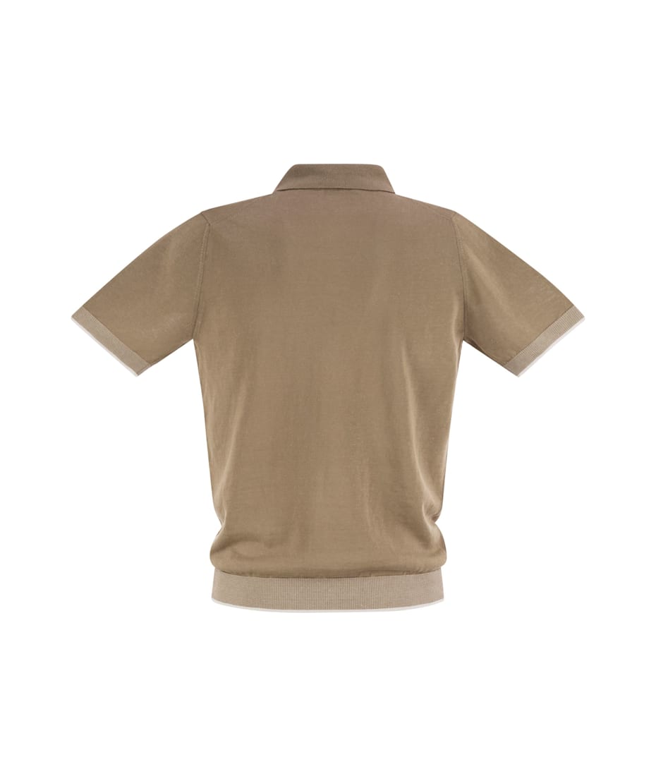 Peserico Polo Shirt In Linen And Cotton Yarn | italist