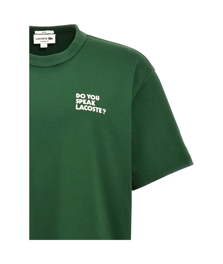 LACOSTE 緑色 Tシャツ DO YOU SPEAK LACOSTE? do You Speak Lacoste?' T-shirt | italist