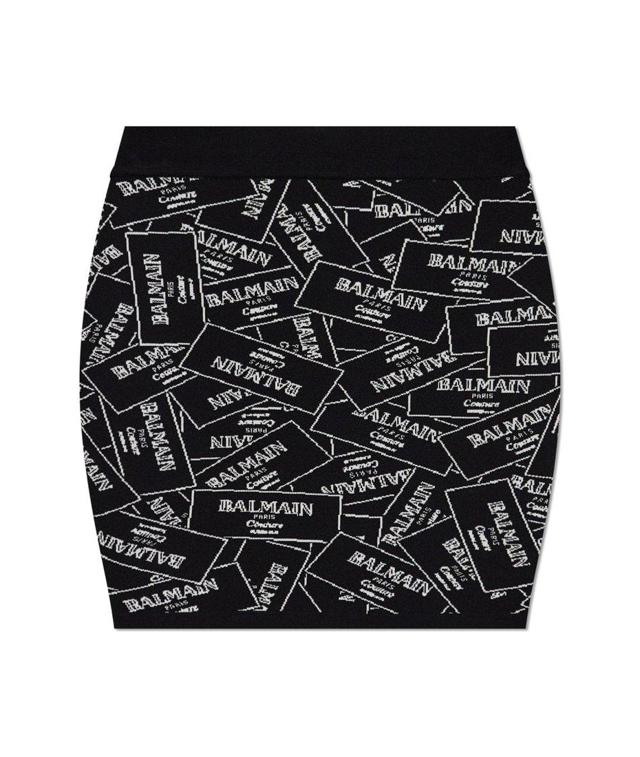 【送料&関税込】Balmain Logo Detailed Mini Skirt Balmain Logo Detailed Mini Skirt | italist