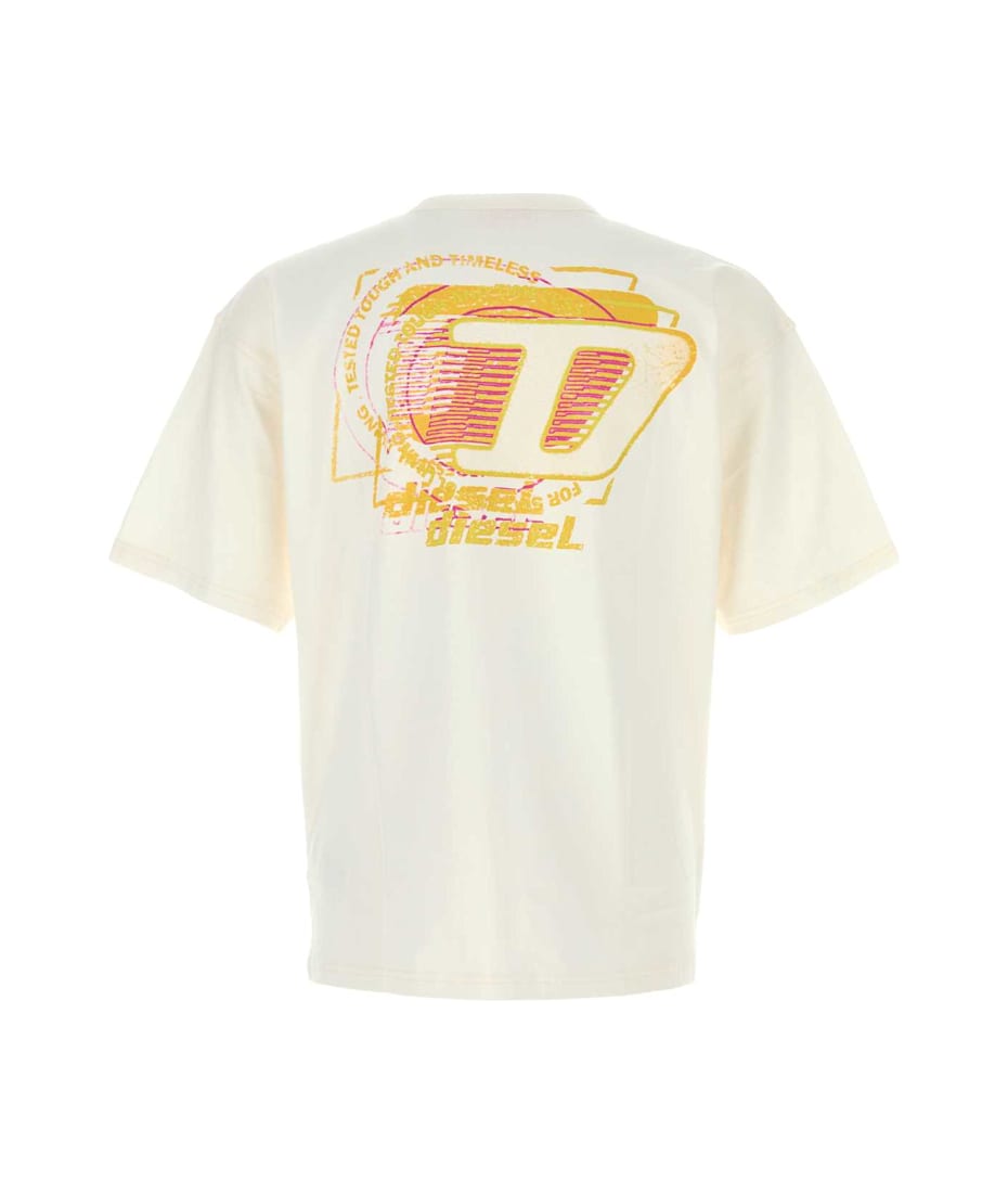 ★DIESEL★ T Boxt R16 T-Shirt Off White A166490QIAM141 A1664 Diesel White Cotton T-boxt-r16 T-shirt | italist