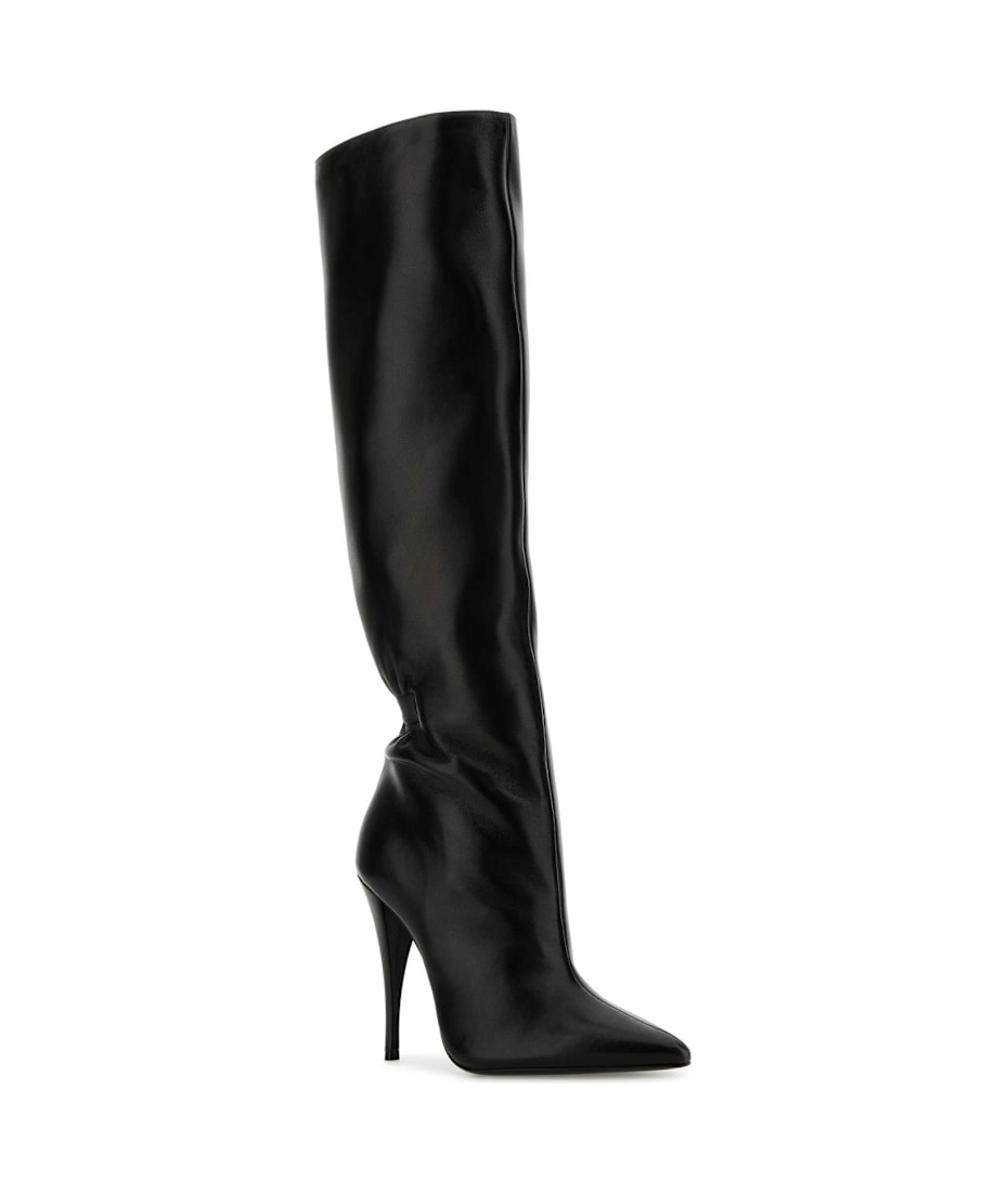 ミドルブーツ SAINT LAURENT Women Boots 800423AADV21000 Black Saint Laurent Black Leather Vodka 110 Boots | italist