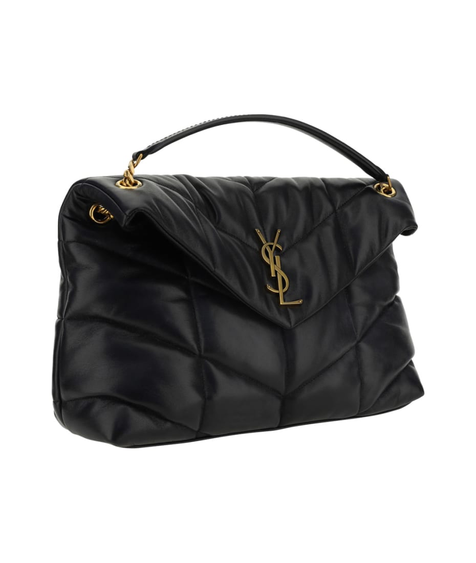 Puffer Medium Shoulder Bag in Black - Saint Laurent