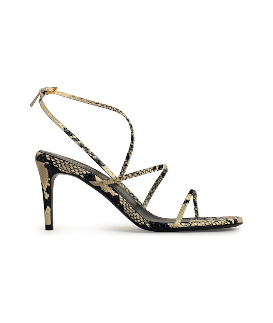 【送料&関税込】Khaite loop Beige Leather Sandals Khaite 'loop' Beige Leather Sandals | italist
