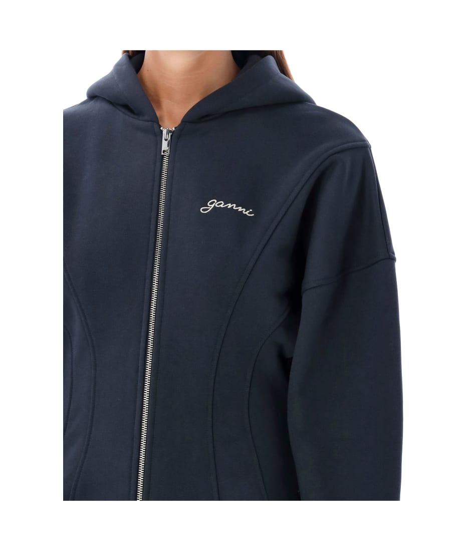 Ganni Zip Hoodie Heavy Fleece | italist