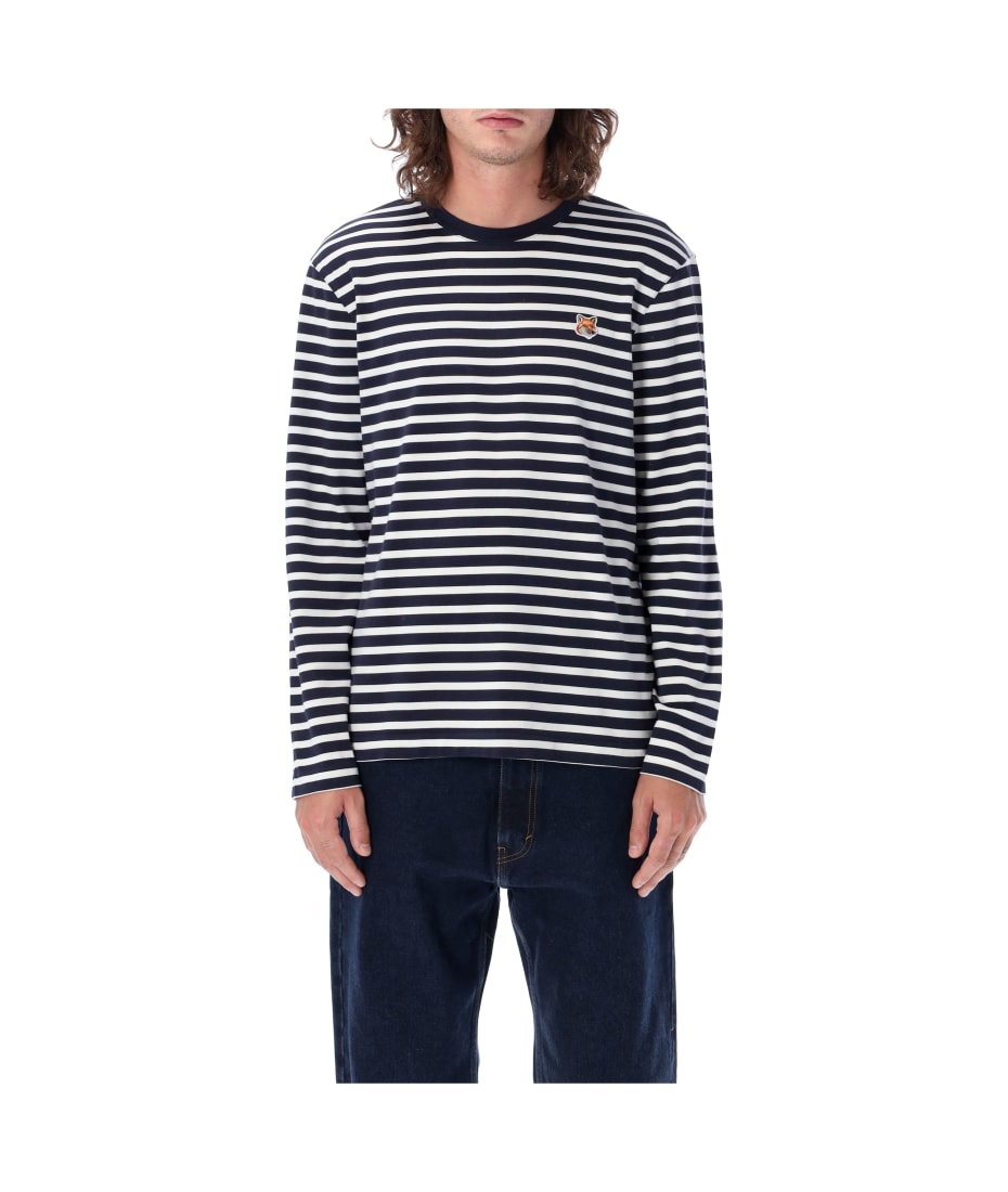 Maison Kitsuné Fox Patch Regular Marin T-shirt | italist, ALWAYS