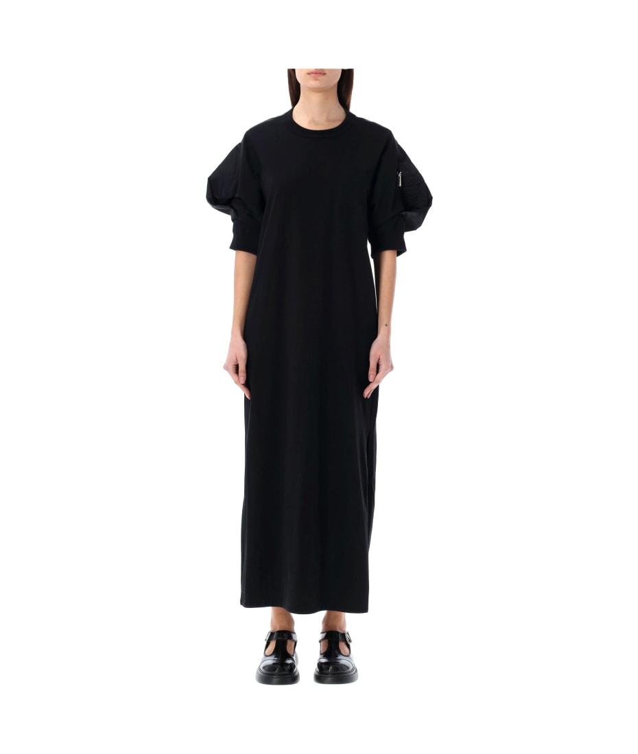 Nylon Twill Mix Cotton Jersey Dress – La Garçonne