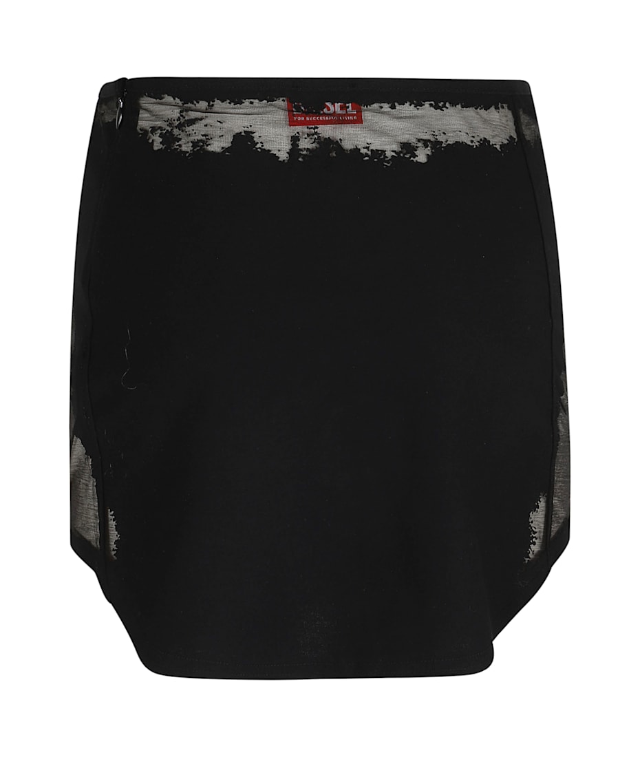 Diesel O-malvy Curved Hem Mini Skirt | italist Diesel O-malvy Curved Hem Mini Skirt | italist