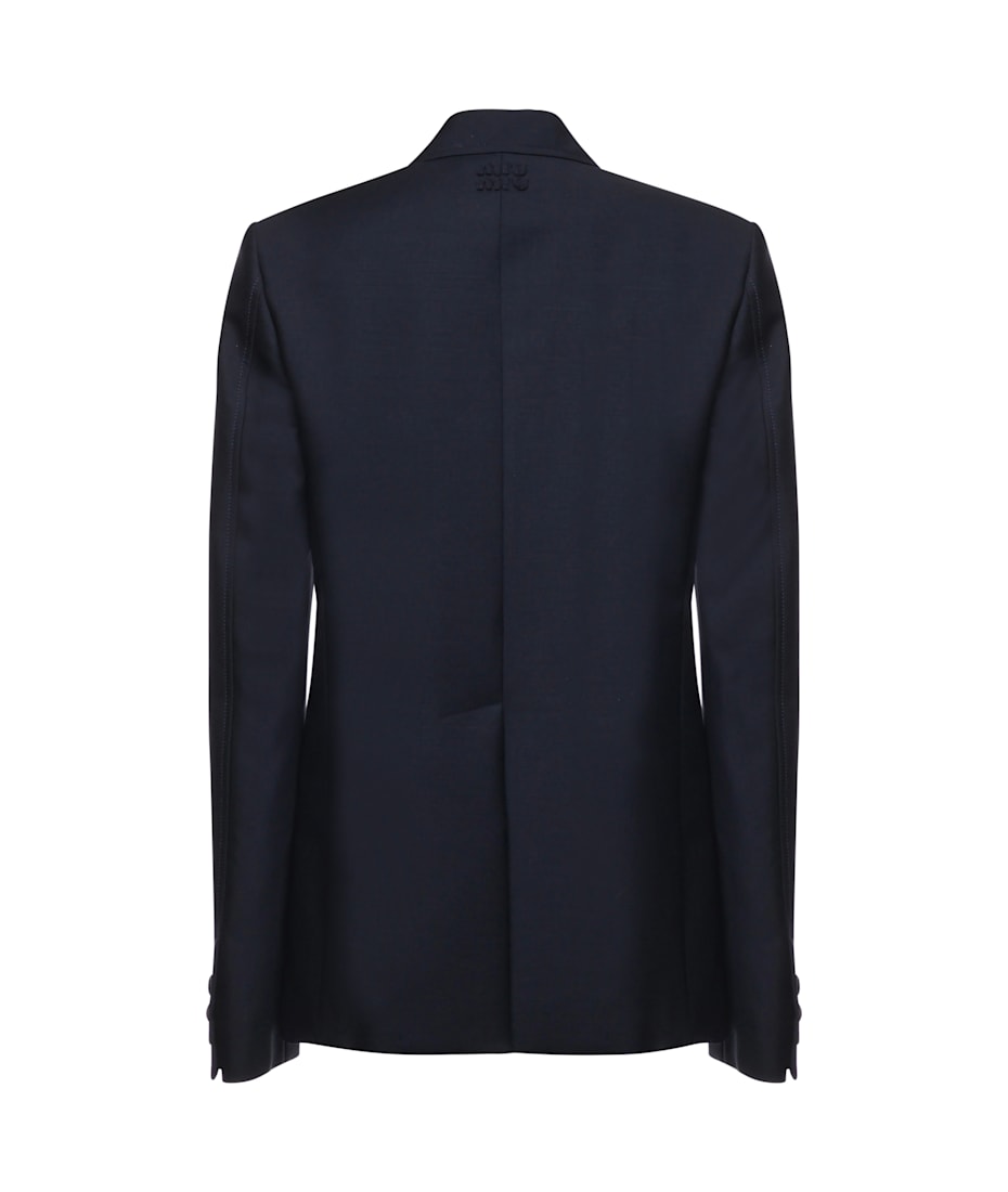 Miu Miu Single-breasted Jacket In Kid Mohair | italist