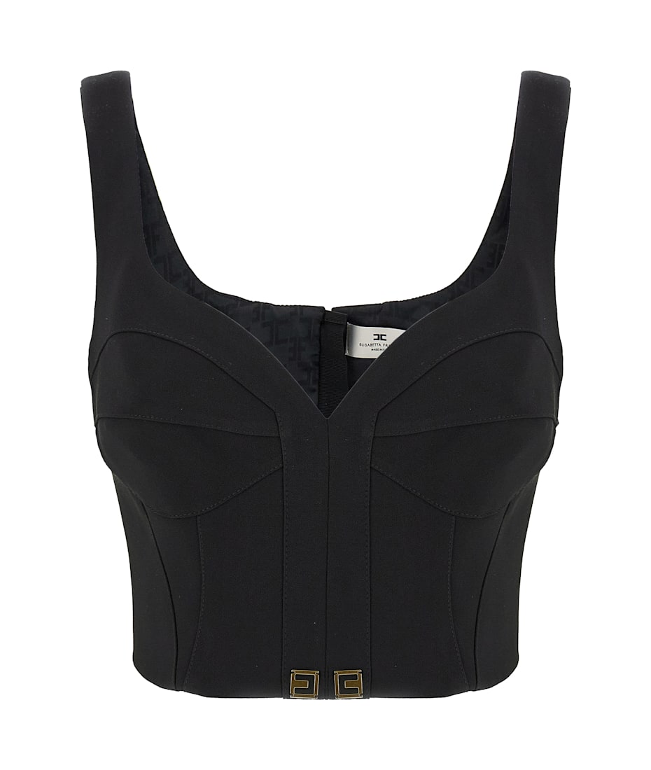ブラジャー ELISABETTA FRANCHI FW25 Heart neckline top (TO03956E2 110) Elisabetta Franchi Heart Neckline Top | italist