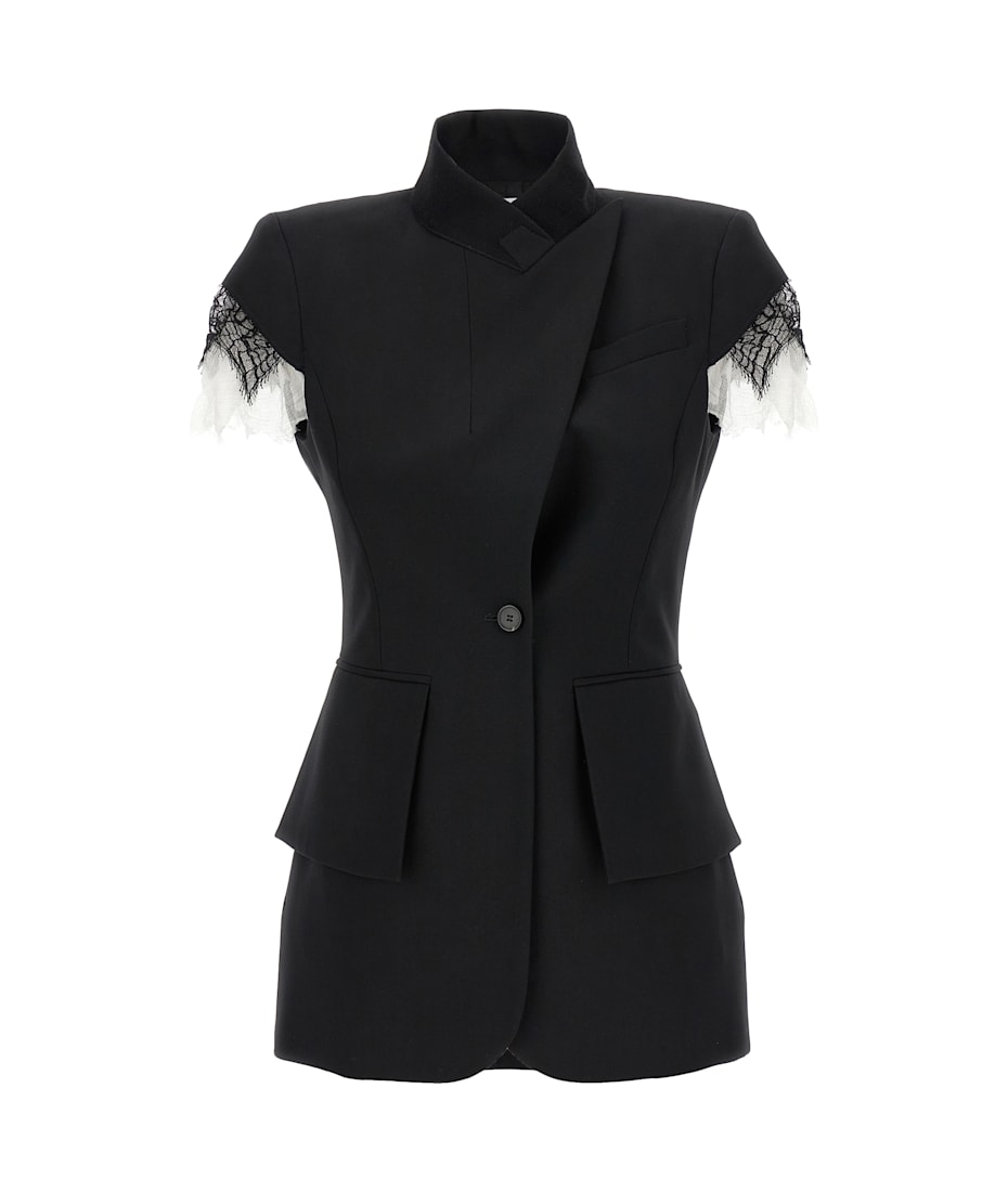 ジャケット MCQUEEN Lace detail blazer Alexander McQueen Lace Detail Blazer | italist