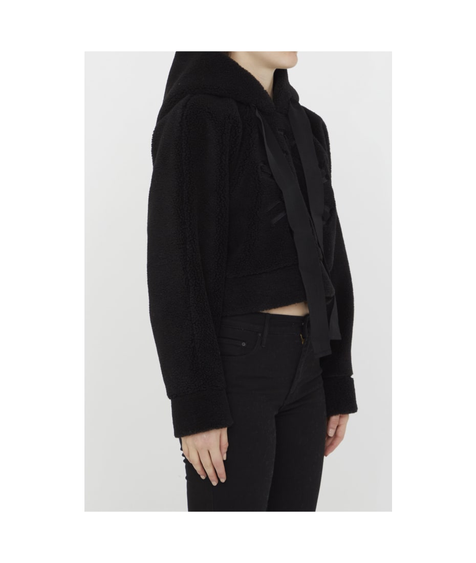 Patou Cropped Medallion Logo Hoodie | italist